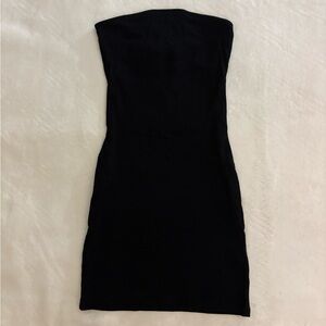 H&M Black Ribbed Mini Dress